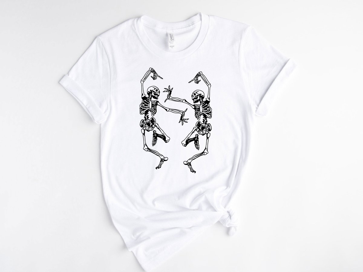 Lykke Skelet Dansen T-shirt| Halloween T-shirt |Maat L